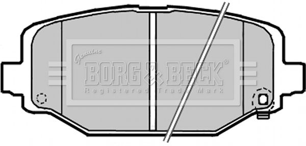 BORG & BECK stabdžių trinkelių rinkinys, diskinis stabdys BBP2341